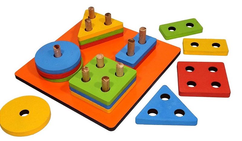 Brinquedo Montessori Prancha Formas Geométricas - Gemini Jogos Criativ -  Brinquedos Educativos e Pedagógicos - Gemini Jogos Criativos