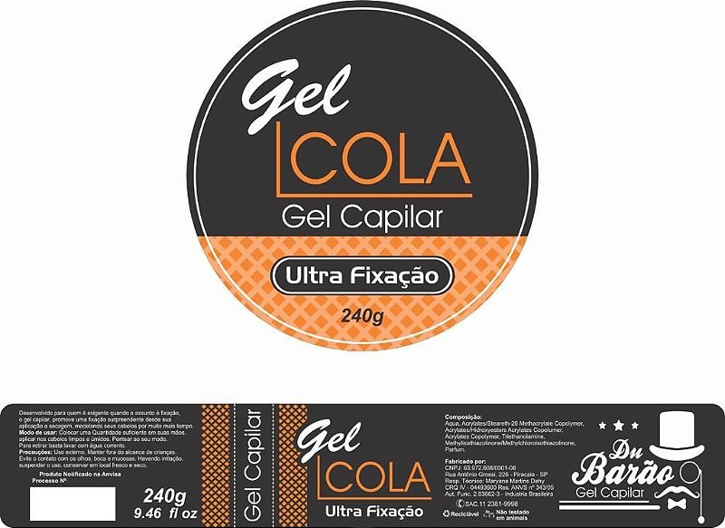 Gel Cola Tradicional Pro Barber 300g
