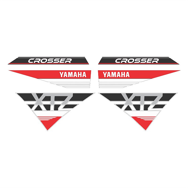 Kit Adesivos Faixa Moto Yamaha Xtz Crosser 150 2022 Emblema