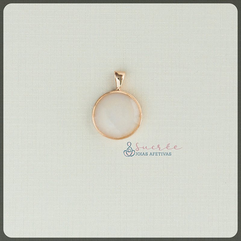 Pingente Círculo P Rosé