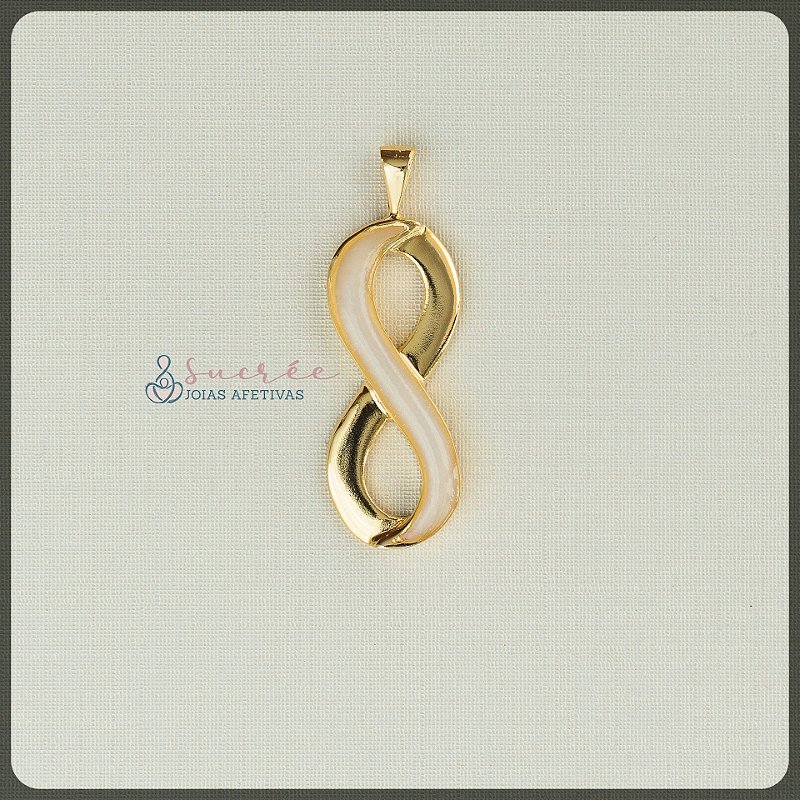 Pingente Infinito Vertical Ouro