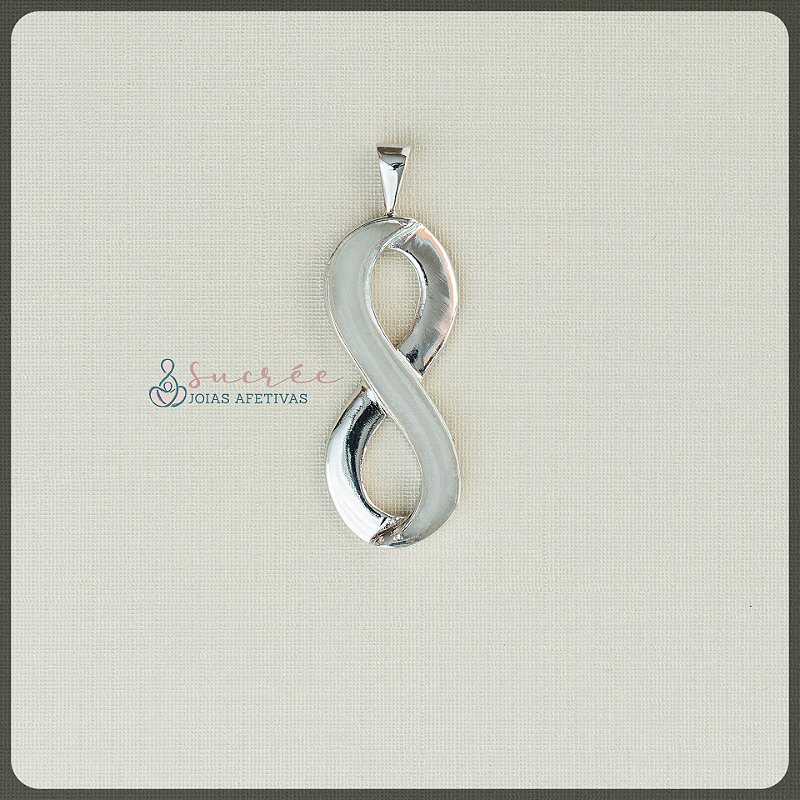 Pingente Infinito Vertical Prata