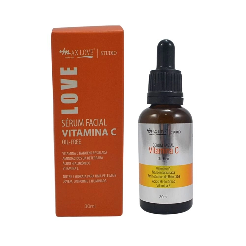 Sérum Facial Anti-idade Vitamina C, Ácido Hialurônico, Vitamina