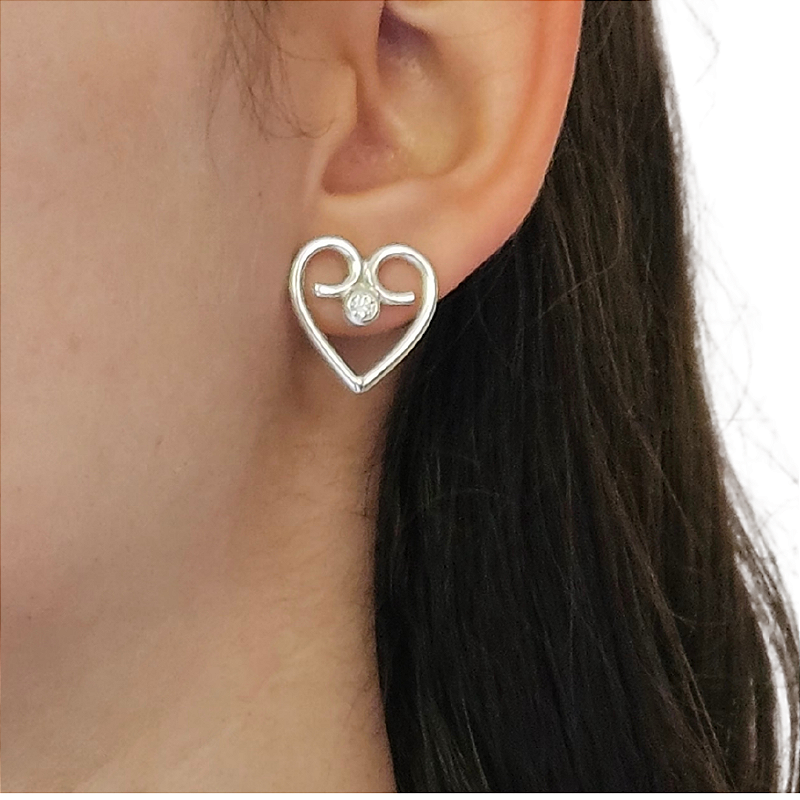 Brinco Coração Barroco