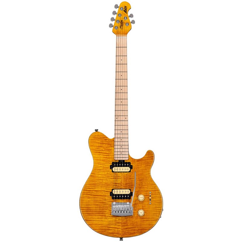 musicman axis （USA）gold w/trem Dチューナー Guitarra Sterling by Music Man Axis Flamed Maple Trans Gold