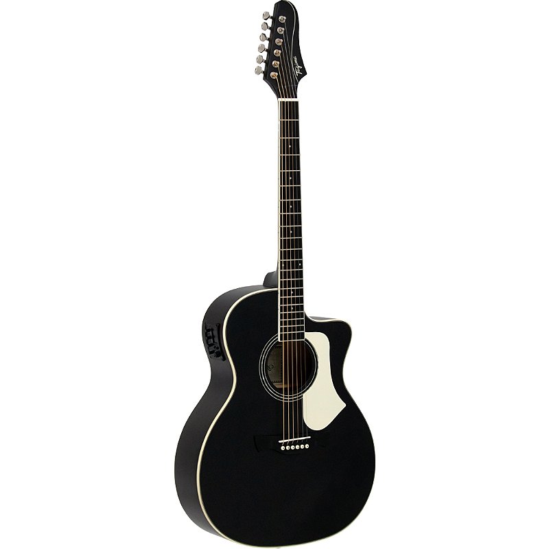 Violão Tagima Rio Negro Black Satin - Grand Auditorium Cutaway - Guitar ...