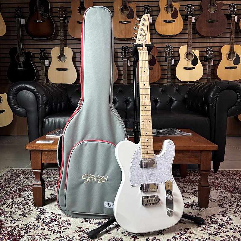 Guitarra Seizi Katana Kabuto Pearl White Maple c/ Bag - Guitar