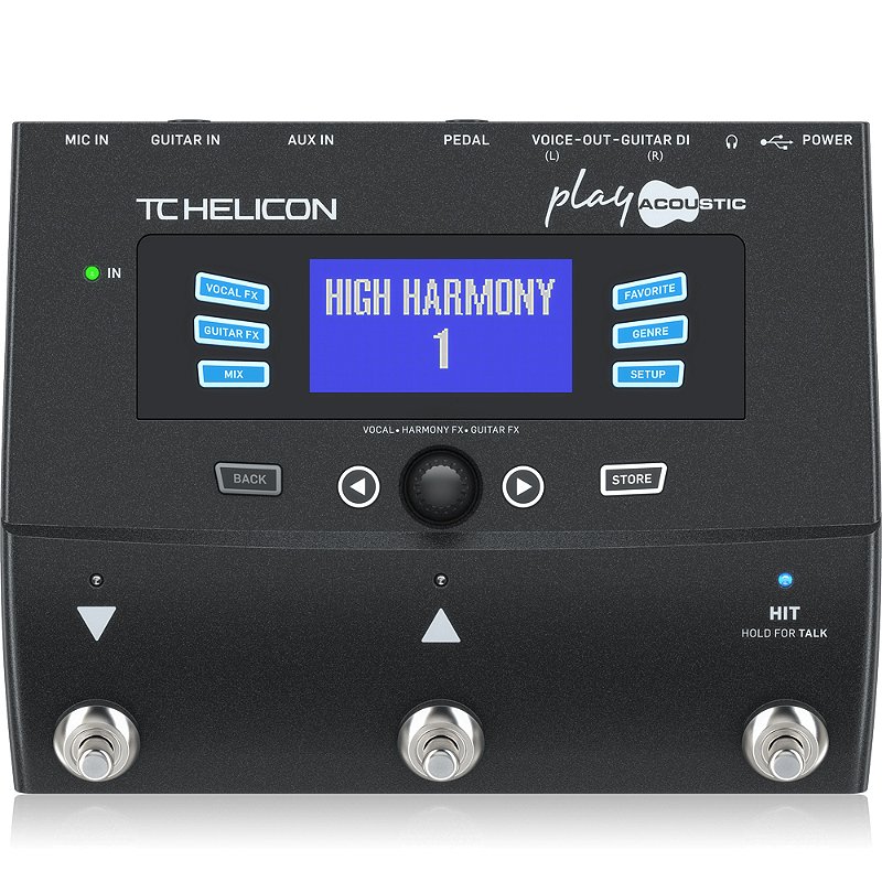 Pedaleira Tc Helicon Play Acoustic - Processador de Efeitos para