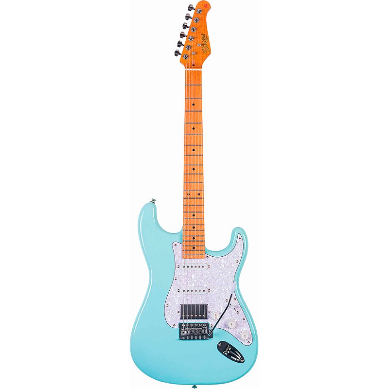 Guitarra Seizi Fun Vintage Budokan Daphne Blue Roasted Maple c