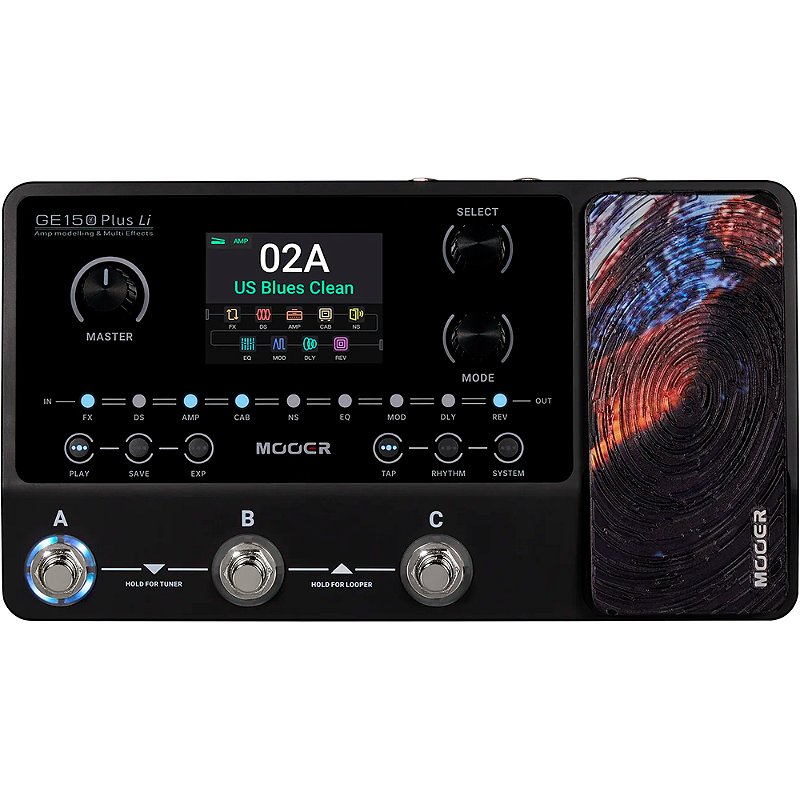 Pedaleira Mooer GE150 PLUS Li - Multi-efeitos para Guitarra