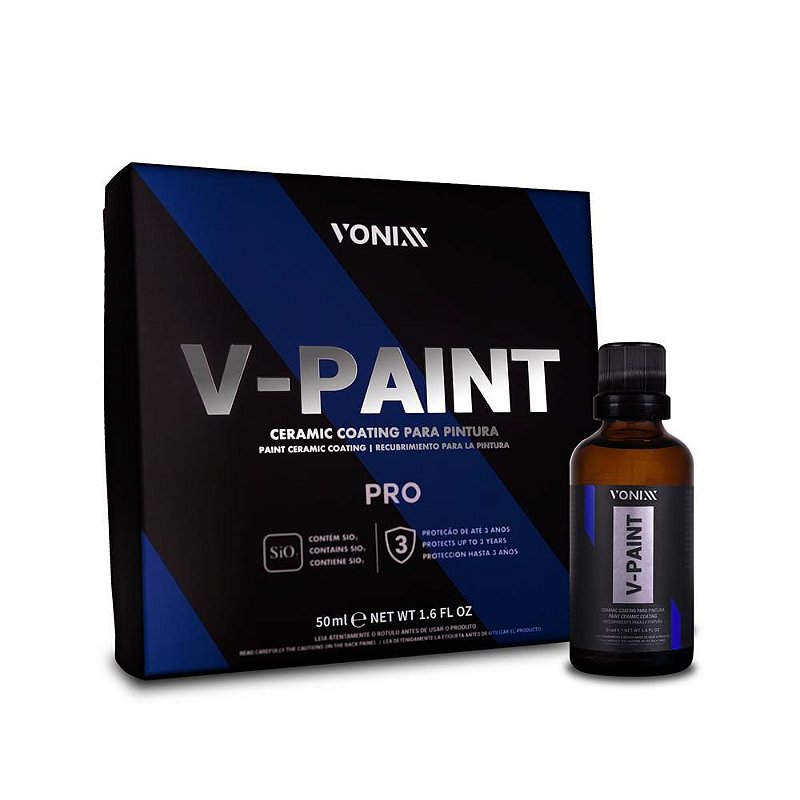 V-Paint Pro Vitrificador de Pintura 50ml - Vonixx - Produtos e Equipamentos  Para Estética Automotiva