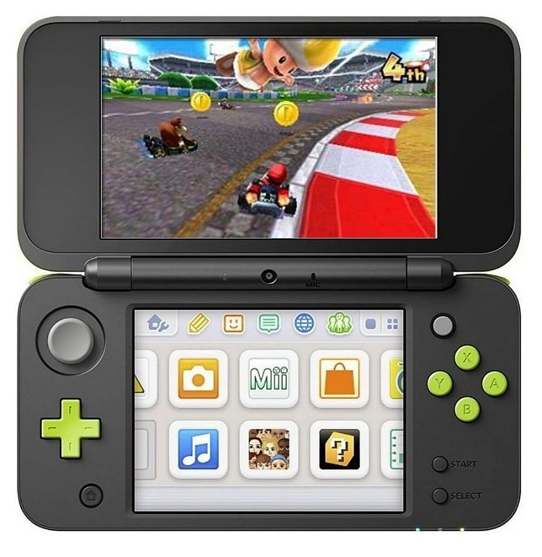 Nintendo 3ds New 2ds Xl Mario Kart 7 Bundle Cor Preto E Verde