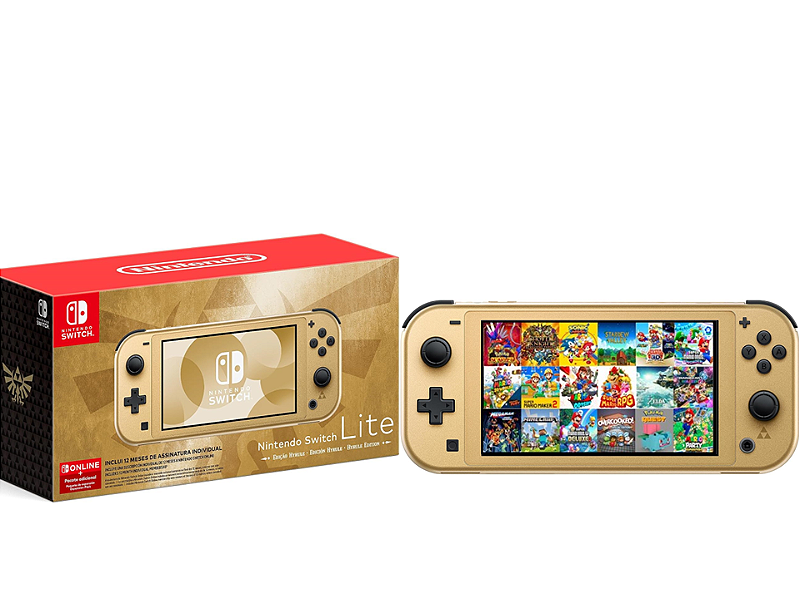 Console Nintendo Switch Hyrule Gold Dourado Destravado Console Nintendo Switch Hyrule Gold Dourado Destravado