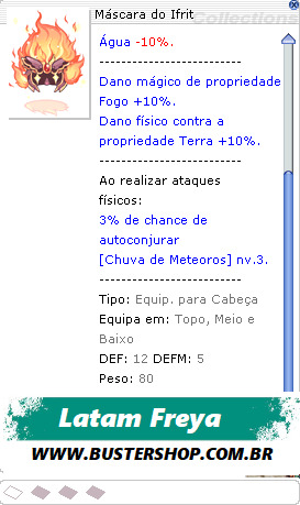 Máscara do Ifrit [1] Ragnarok Latam | Buster Shop - Buster Shop