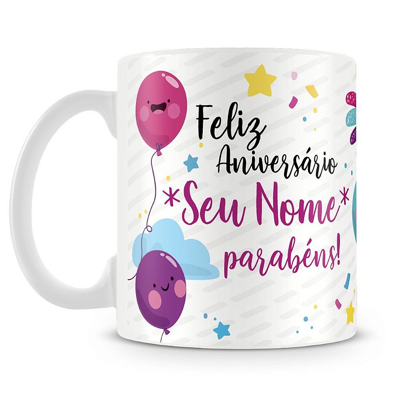 Caneca Divertida Frases Feliz Aniversario Meme