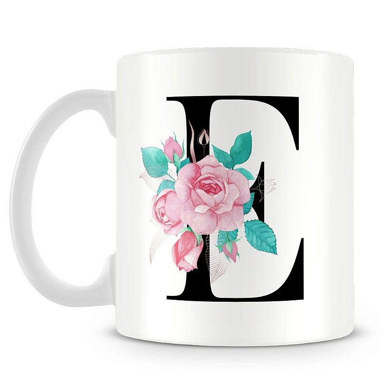 Caneca Personalizada Letra E - Caneca Personalizada para Todas as Ocasiões!