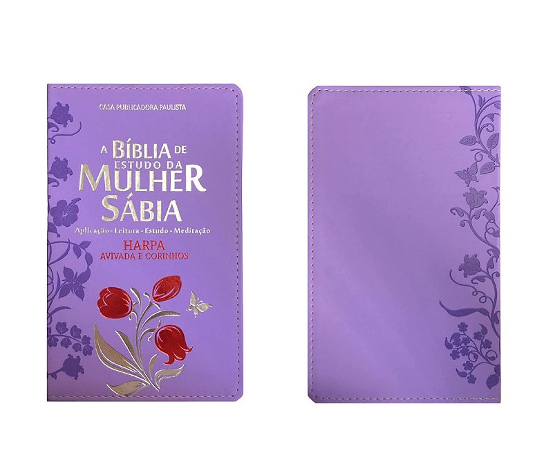 Bíblia de Estudo da Mulher Sábia ARC Capa PU Tulipa Lilás - King