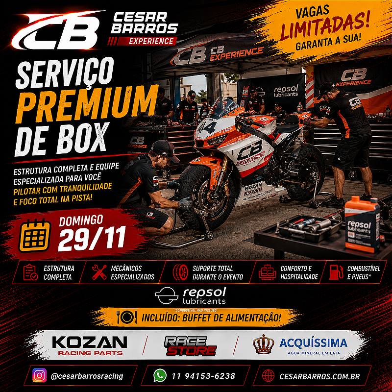 SERVIÇO DE BOX "PREMIUM" - VELOCITTA - 29/11/26