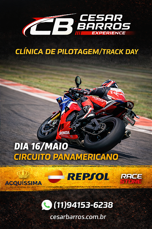 CLÍNICA DE PILOTAGEM/TRACK DAY - CIRCUITO PANAMERICANO - 16/05/26