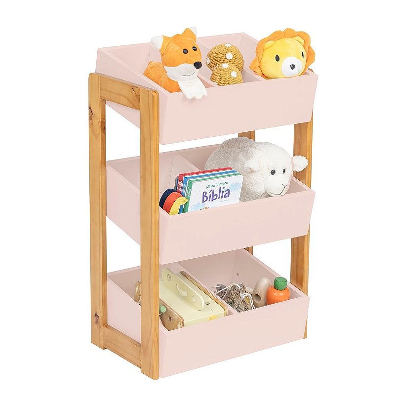 Estante Infantil Organizadora Bella (Rosa) - Cola e Decora - Decoração ...