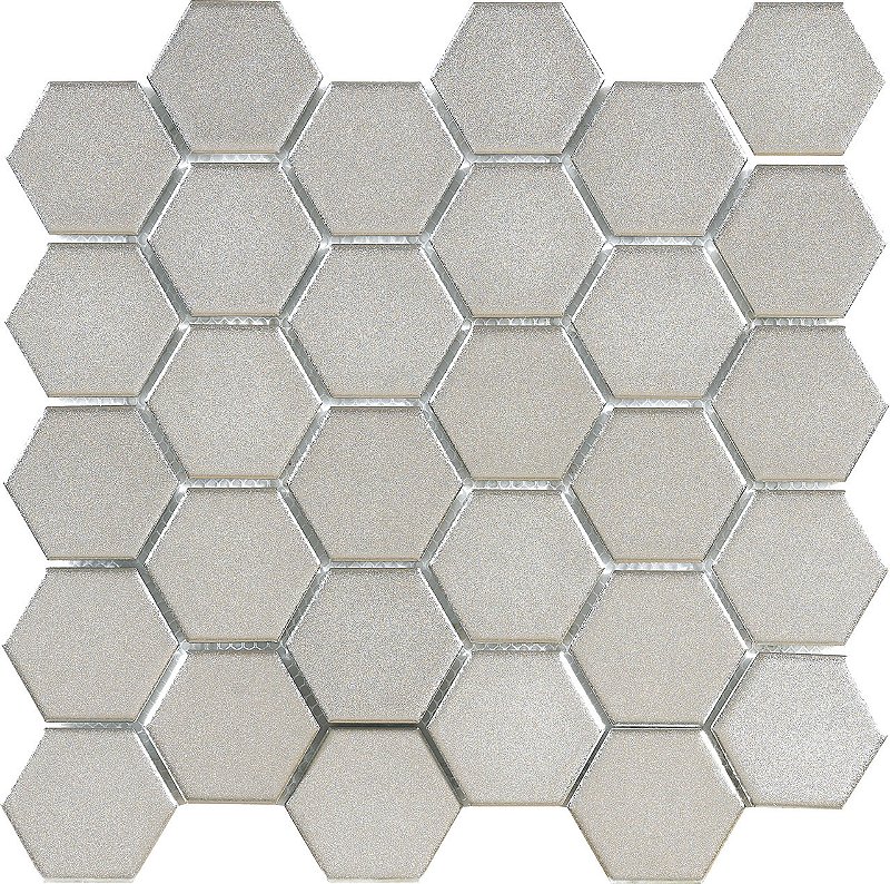 シルバースタイ Hexa GEN.5 PASTILHA DE PORCELANA HEXAGONAL CINZA ACETINADO SIXTIES SILVER