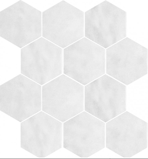 PORCELANATO HEXAGONAL HEXA NUVOLA LUX WHITE BRANCO BRILHANTE 17X19,5CM ...