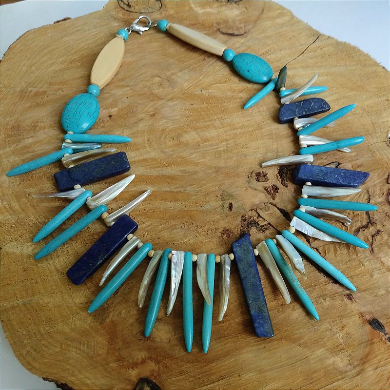 Colar mix Lápis Lazúli