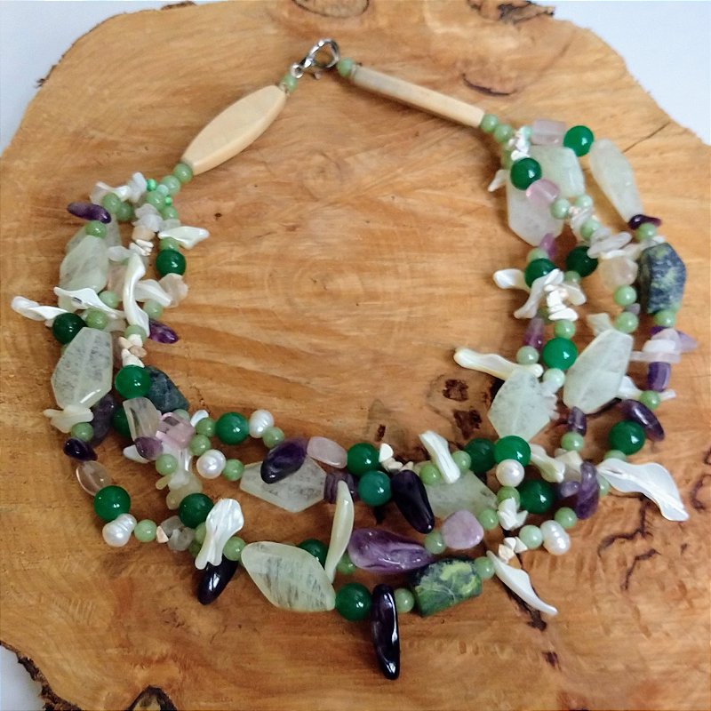 Colar Cristal Ágata