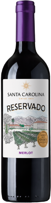 Vinho Santa Carolina Tinto Seco Chile Reservado Merlot 2022 750ml