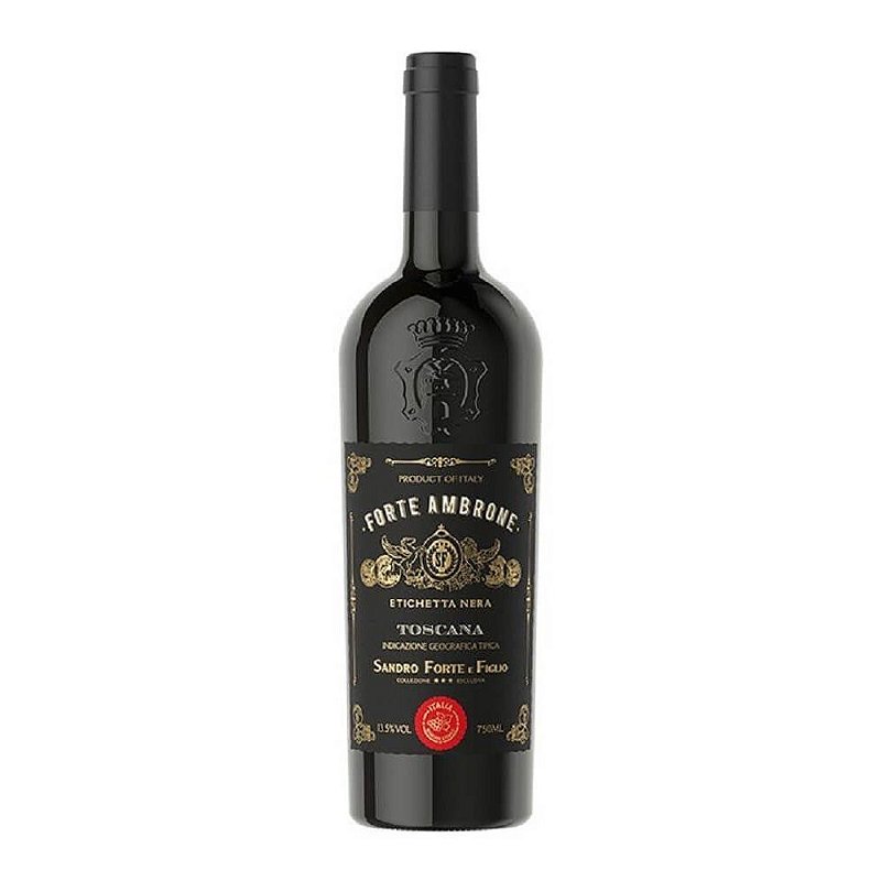Vinho Sandro Forte e Figlio Tinto Meio Seco Itália Etichetta Nera Merlot, Sangiovese, Syrah 2019 750ml