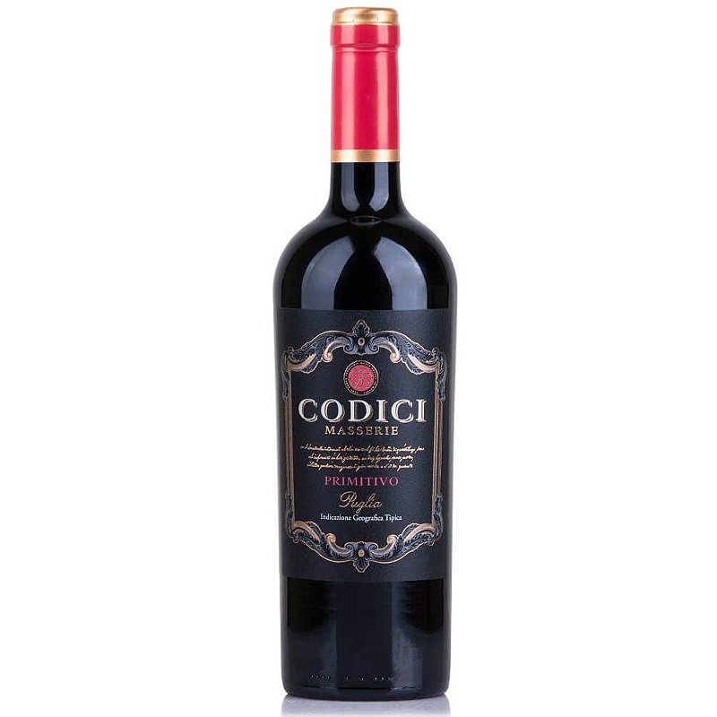 Vinho Codici Masserie Tinto Seco Itália Primitivo 750ml