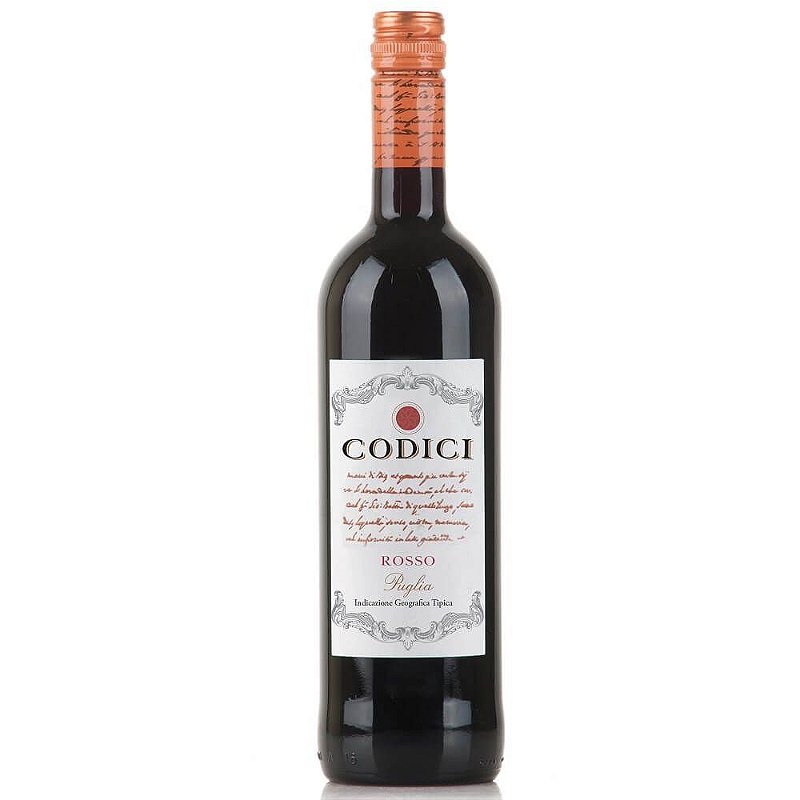 Vinho Codici Masserie Tinto Meio Seco Itália Puglia Rosso Montepulciano, Negroamaro, Sangiovese 2022 750ml