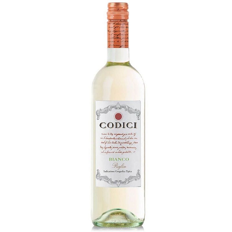 Vinho Codici Masserie Branco Seco Itália Puglia Blend 2022 750ml