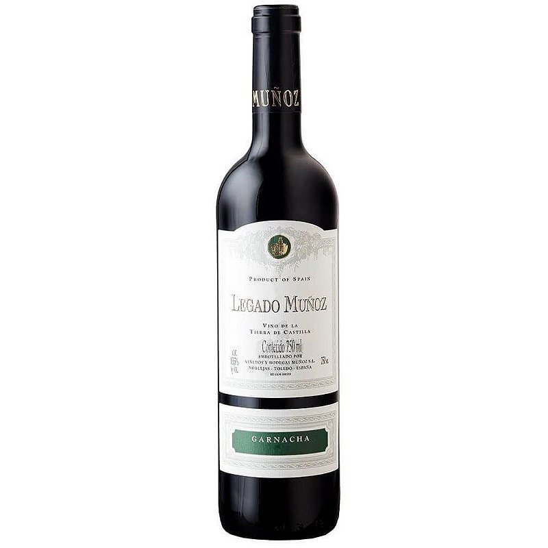 Vinho Bodegas Muñoz Tinto Seco Espanha Legado Grenache 2020 750ml
