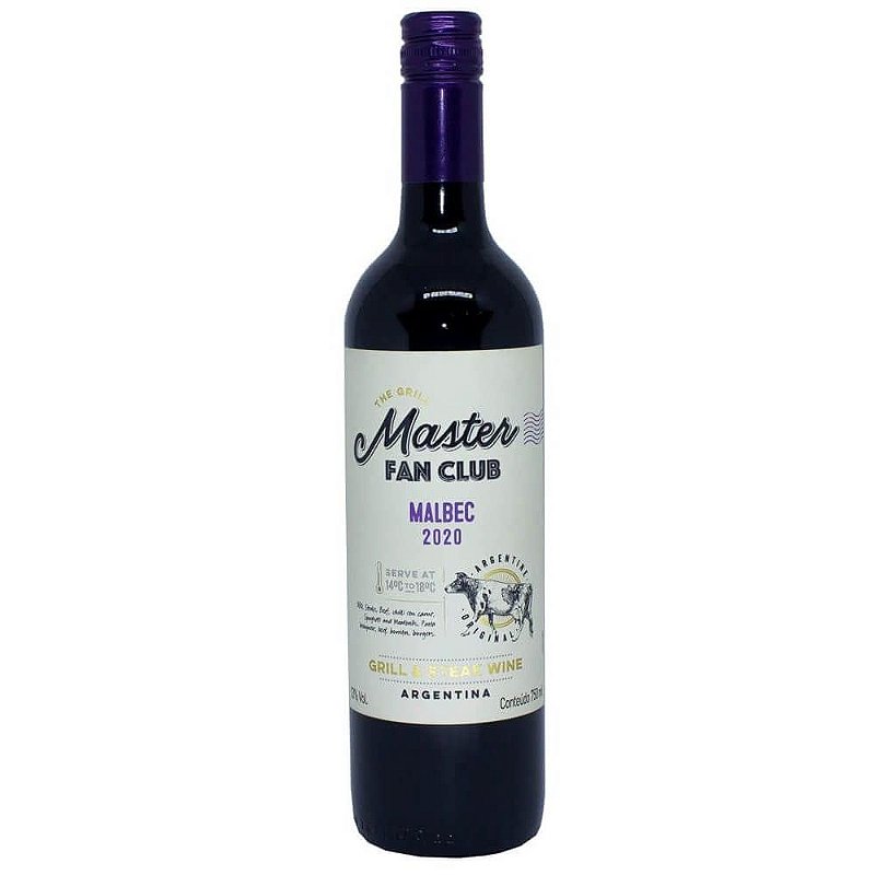 Vinho Grupo Peña Flor Tinto Seco Argentina The Grill Master Fan Club Malbec 2022 750ml