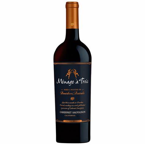 Vinho Ménage à Trois Tinto Seco Estados Unidos Bourbon Barrels Cabernet Sauvignon, Merlot, Syrah 2019 750ml