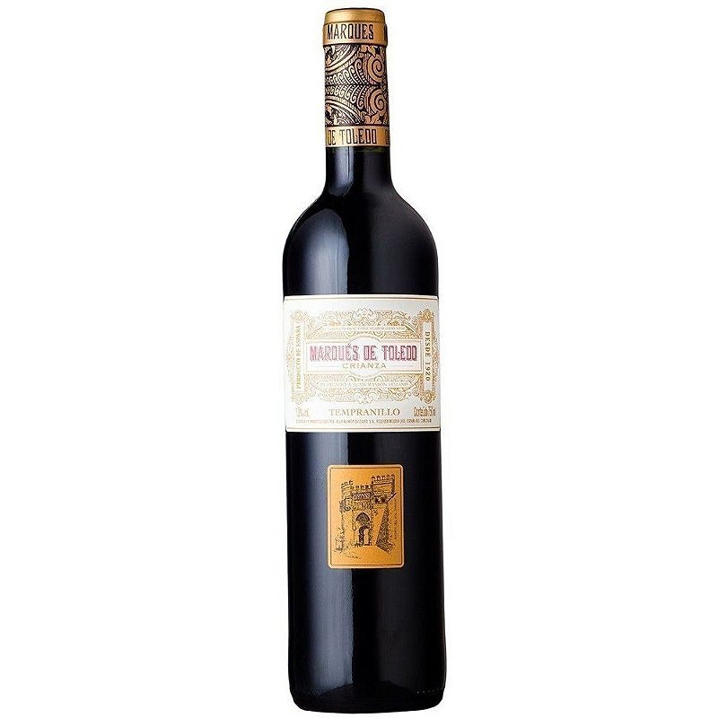 Vinho Bodegas Lozano Tinto Seco Espanha Marques de Toledo Crianza Tempranillo 2016 750ml