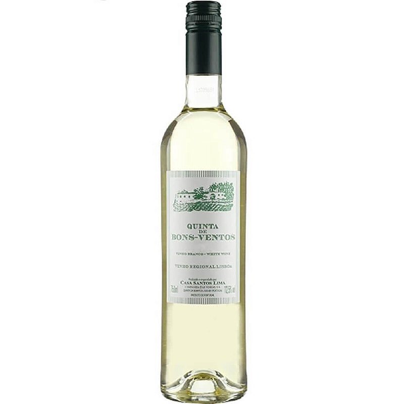 Vinho Casa Santos Lima Branco Seco Portugal Bons Ventos Blend 2020 750ml