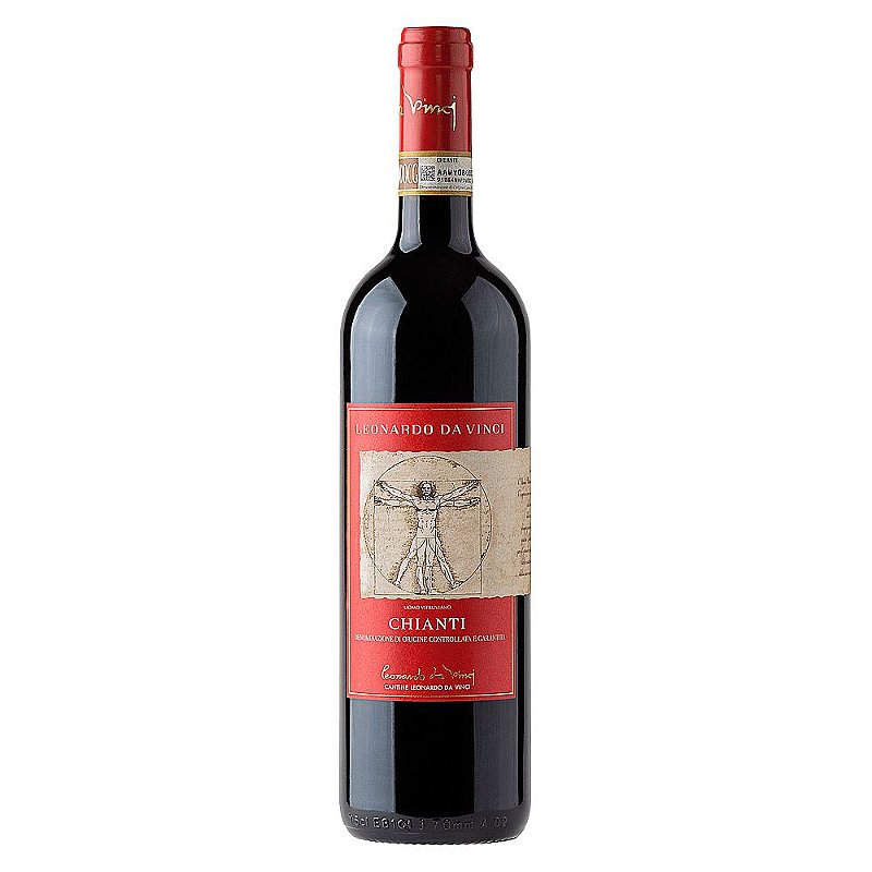 Vinho Cantine Leonardo da Vinci Tinto Seco Itália Chianti Merlot, Sangiovese 2019 750ml