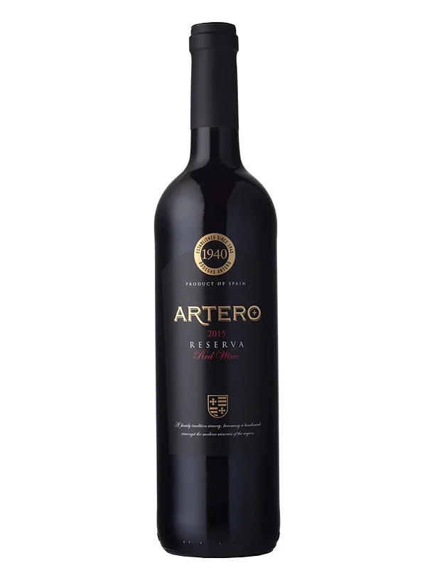 Vinho Bodegas Muñoz Tinto Seco Espanha Artero Reserva Merlot, Syrah, Tempranillo 2016 750ml