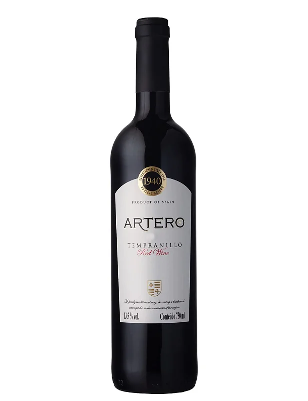 Vinho Bodegas Muñoz Tinto Seco Espanha Artero La Mancha Tempranillo 2021 750ml