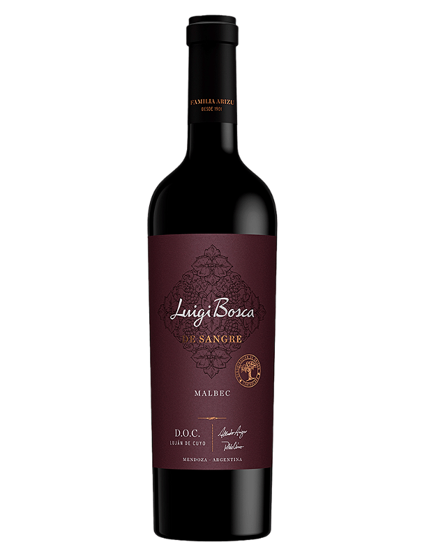 Vinho Luigi Bosca Tinto Seco Argentina de Sangre D.o.c Malbec 2020 750ml