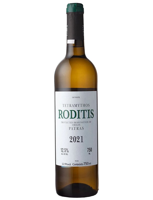 Vinho Tetramythos Branco Seco Grécia Patras Roditis 2021 750ml