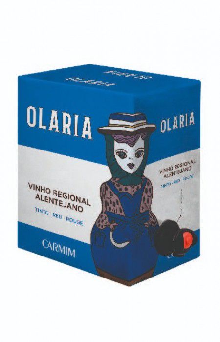 Vinho Carmim Reguengos Tinto Suave Portugal Olaria Bag In Box Aragonez, Castelão, Trincadeira 2021 3l