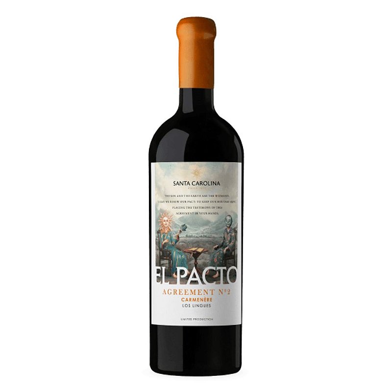 Vinho Santa Carolina Tinto Seco Chile El Pacto Acordo N2 Carménère 750ml