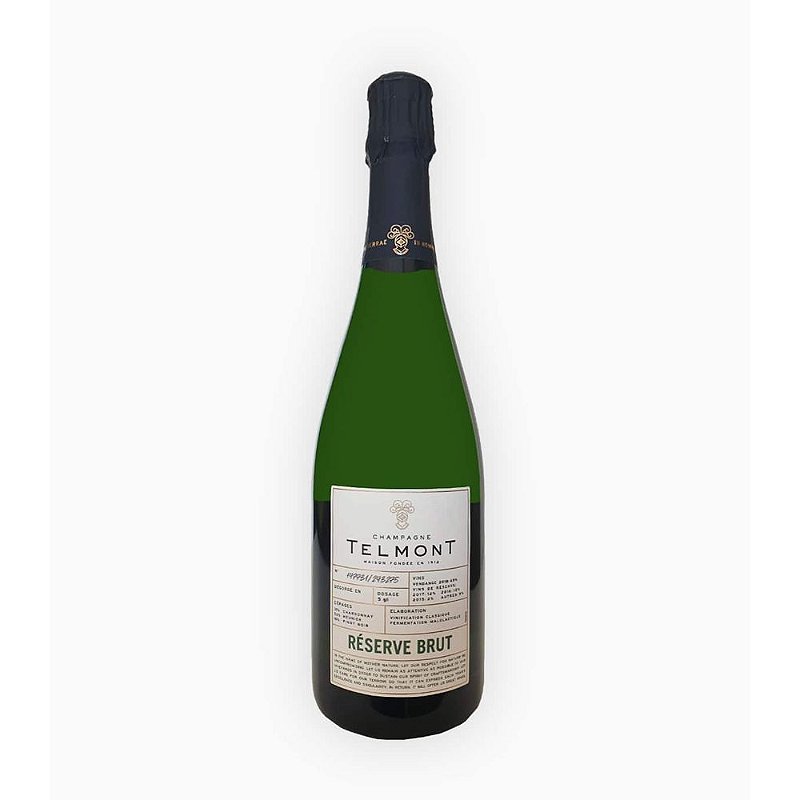 Espumante Telmont Branco Extra Brut França Reserve Chardonnay, Pinot Meunier, Pinot Noir 750ml