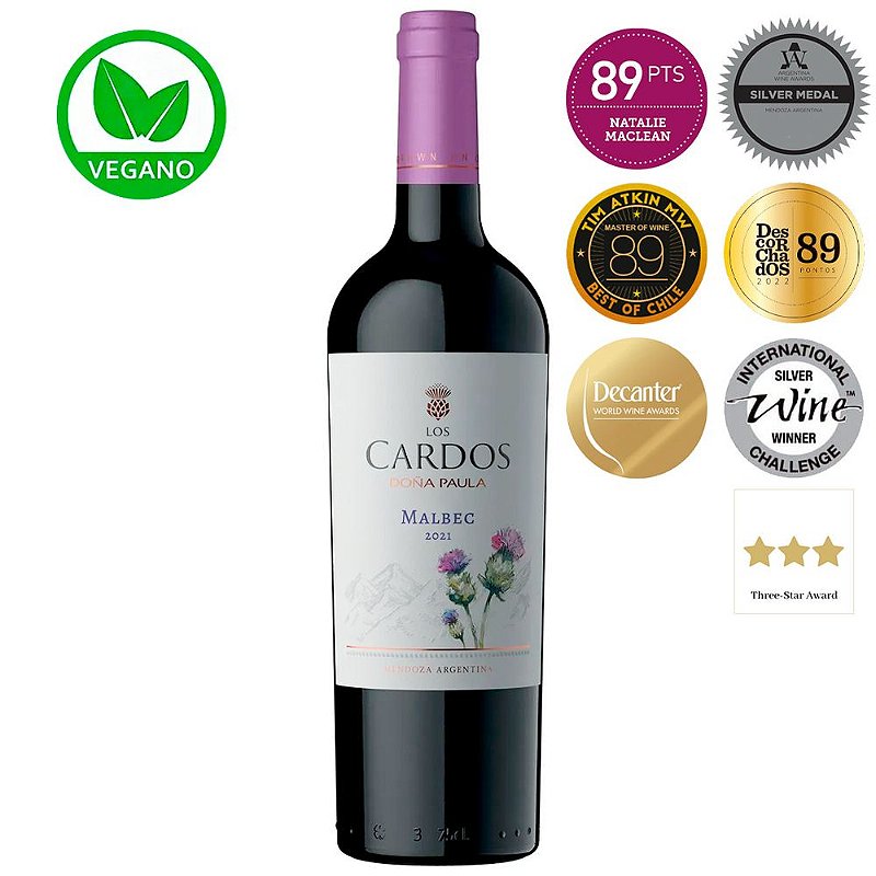 Vinho Doña Paula Tinto Seco Argentina Los Cardos Malbec 750ml