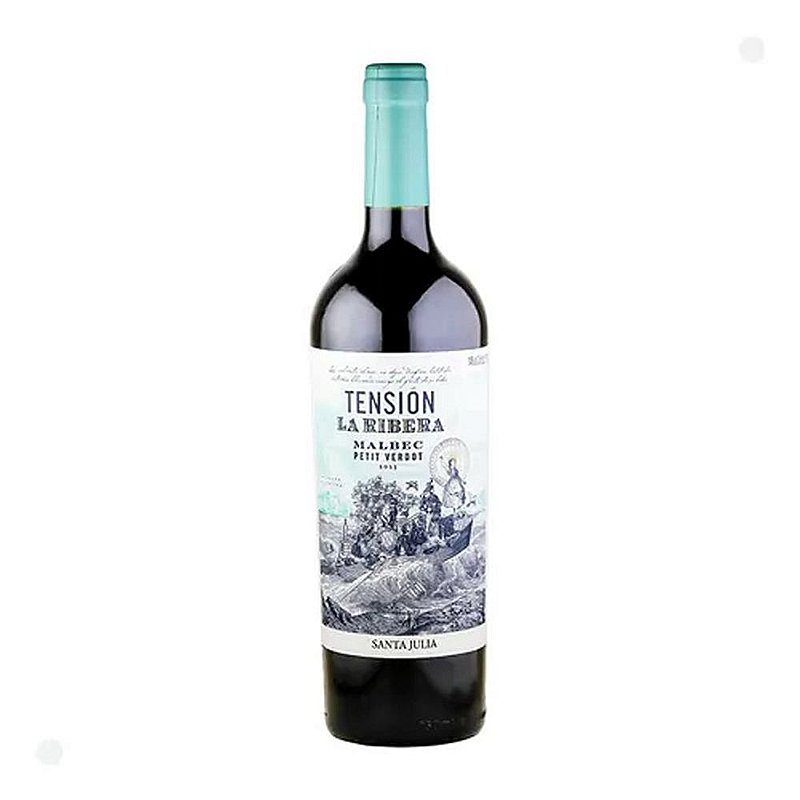Vinho Bodega Santa Julia Tinto Seco Argentina Tensión La Ribera Malbec, Petit Verdot 750ml
