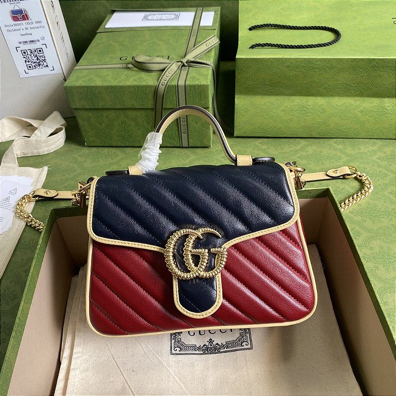 gg marmont small top handle bolsa