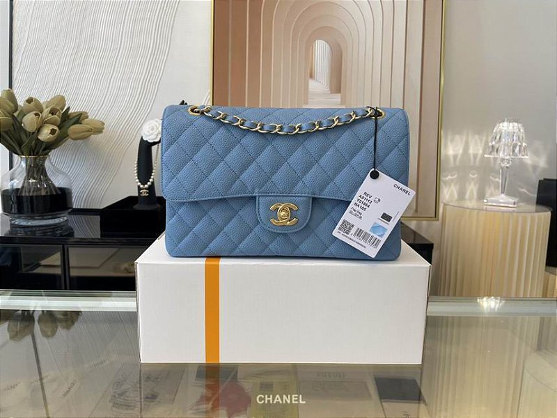 pale blue chanel bolsa